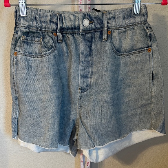 Blank NYC 100% Cotton Faded Blue Denim Lounge Shorts - Picture 1 of 5